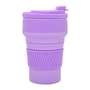 Mug de voyage en silicone rétractable et pliable de 350 ml pour activités de plein air – Vaisselle en silicone pratique pour la vente en gros - Product Image 3