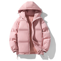2025 automne hiver à la mode Style coréen coton veste pour femmes hommes manteau décontracté couleur unie en vrac épaissi uni teint
