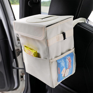 Sacchetto di conservazione per auto, cestino della spazzatura, a prova di perdite. Ci sono 3 sacchi di stoccaggio in macchina. Borsa di stoccaggio impermeabile appesa. - Product Image 3