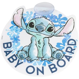 Baby On Board Stitch - Targa per auto con ventosa - Adorabile design Disney - Sicurezza per il tuo bambino - Product Image 1