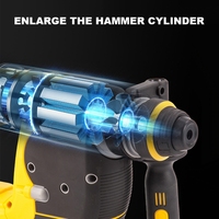 Autojare 20V nouvelle conception sans fil jaune puissance ménage léger moteur sans balais Compact béton mur rotatif marteau perforateur