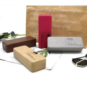 Prix d'usine, vente en gros, étui <span class=keywords><strong>à</strong></span> <span class=keywords><strong>lunettes</strong></span> carré de couleur unie personnalisé, cuir PU de haute qualité, coque <span class=keywords><strong>rigide</strong></span> en métal, boîte de rangement pour <span class=keywords><strong>lunettes</strong></span> de soleil - Product Image 2