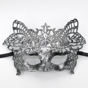 Máscara de plástico retro de media cara DAMAI para el Día de los Inocentes, máscara vintage de jazz para mascarada, máscara misteriosa para fiesta, disfraz de cosplay para hombres - Product Image 6
