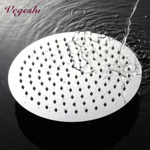 Vegeshi10英寸304不锈钢雨水淋浴头淋浴配件，用于冷热水混合器隐藏式淋浴装置250x2mm