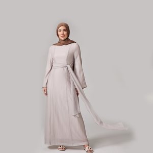 Robe Abaya Modeste pour Femme, Douce, Simple, Unie, Maxi Kaftan à Plumes pour la Prière de l'Aïd, Vêtements Musulmans pour Femmes - Product Image 1
