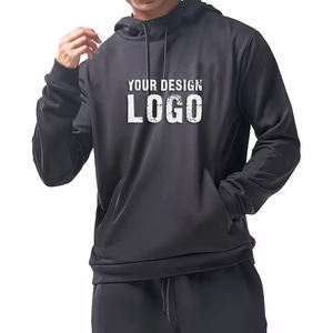 Sudadera con Capucha Deportiva de Algodón Personalizada de Fábrica, Holgada, Informal, de Color Sólido, para Gimnasio, Deporte, Talla Grande para Hombre - Product Image 1