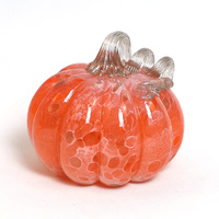 Handgefertigtes 3D-Klarglas durchsichtig Kürbisform Halloween glühendes Acryl batteriebetrieben kabellos Thanksgiving-Dekoration