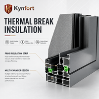 Système de profilés de fenêtre en aluminium à rupture de pont thermique personnalisé 6063-T5 6061-T6 pour fenêtre à battant avec double vitrage