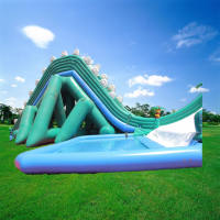 Grand parc aquatique gonflable Dragon Island pour toute la famille, adultes et enfants, usage domestique, scolaire, extérieur, grande capacité, mobile, pour resort terrestre