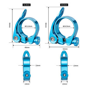 Collier de selle Bolany 31.8 34.9mm en aluminium à dégagement rapide pour VTT et vélo de route - Product Image 2