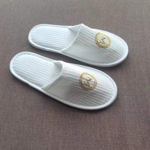 Luxus White Custom Style Slipper für Custom Hotel Waffel Gast Hausschuhe - Product Image 4