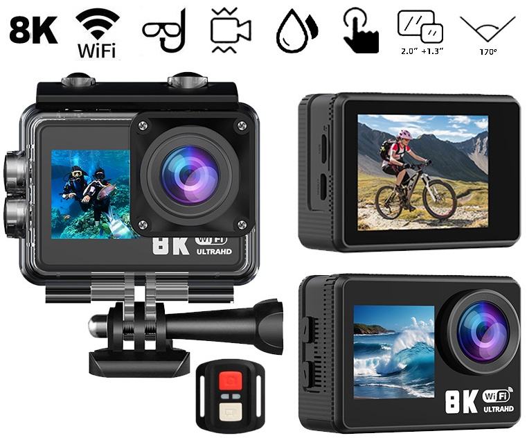Hongdak New Outdoor Sports Diving Camera Portable Micro HD Photography Recorder 8K 30FPS Sports Camera