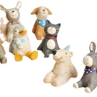 TGYW Zakka Mini figurines d'animaux en résine au design moderne, pour l'aménagement de supermarchés, collection 'Regardant vers les étoiles'