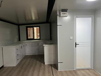 Maison conteneur préfabriquée extensible en acier de 20 pieds avec design moderne du milieu du siècle pour espace de vie, hôtel ou villa