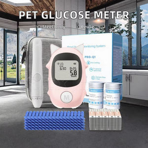 Hoogwaardige herbruikbare roestvrijstalen bloedglucosemeter voor huisdieren, geschikt voor thuisgebruik met teststrips voor katten en diabetespatiënten. - Product Image 2