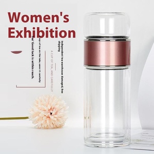 Custom Logo BPA Free High Borosilicate <strong>Glass</strong> Water Cup Double-Layer Tea Water Separation <strong>Bottle</strong> for Wholesale Drinkware - Product Image 2