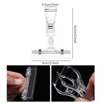 Clips d'affichage pour étiquettes de prix, clips de présentation pour supermarchés, petits clips en plastique double face pour publicité