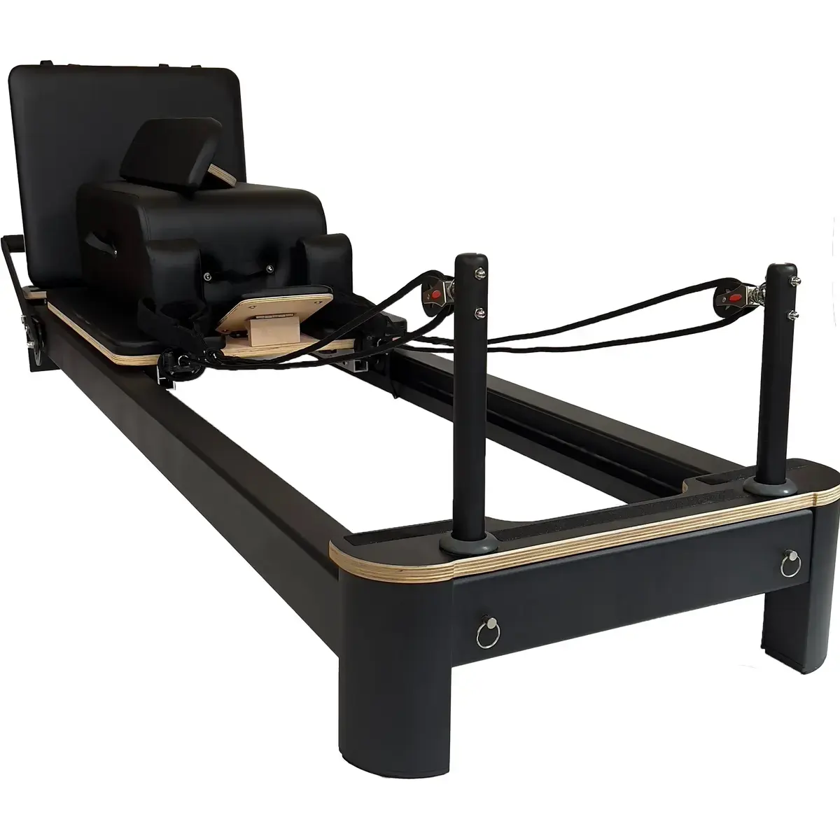 Macchina da letto fitness reformer alluminio macchina nera pilates reformer alluminio