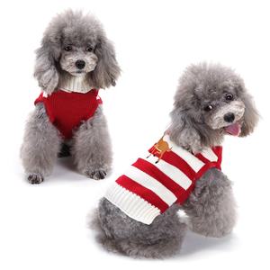 Kualitas tinggi rusa cetak pakaian anjing murah musim dingin mode garis natal Sweater - Product Image 4