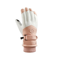 Gants de ski d'hiver coupe-vent, épais, thermiques, compatibles écran tactile, imperméables pour la pratique du ski en station, la descente et les jeux en parc de neige