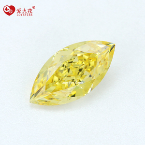 พลอยสังเคราะห์ทรงมาร์ควิส ขนาด 6*12 มม. สีชมพูเหลือง รูปทรงเพชรเจียระไนแบบน้ำแข็งบดละเอียด ความละเอียด <span class=keywords><strong>4K</strong></span> จัดส่งเร็ว - Product Image 2