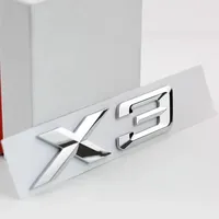 Emblème de coffre arrière X1 X2 X3 X4 X5 X6 X7 GT, badge 3D en ABS chromé noir, autocollants décoratifs pour voiture, accessoires de style