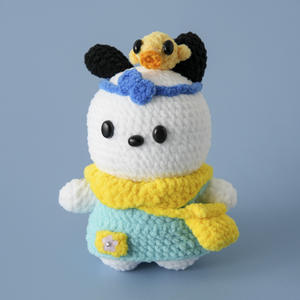 Graziosa Bambola di Coniglio all'Uncinetto in Stile Art Déco, Accessorio Trendy Fatto a Mano in Lana per Studenti - Product Image 5