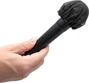 Suitable for recording studios, karaoke etc. Black disposable microphone sleeve non-woven handheld microphone microphone