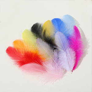 100 pièces/sac plumes de <span class=keywords><strong>poule</strong></span> de coq blanchies et teintes pour carnaval pour la décoration de fête sans jeviews - Product Image 1