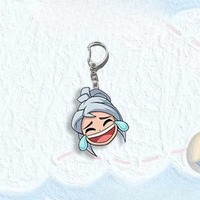 Porte-clés en acrylique pour fans d'anime et de jeux, avec motif abstrait, personnage Clove, version Q, breloque de sac à dos, cadeau pour fans