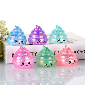 Balle anti-stress Kawaii en forme de <span class=keywords><strong>caca</strong></span>, jouet amusant et moelleux, avec paillettes, pour enfants et adultes - Product Image 6