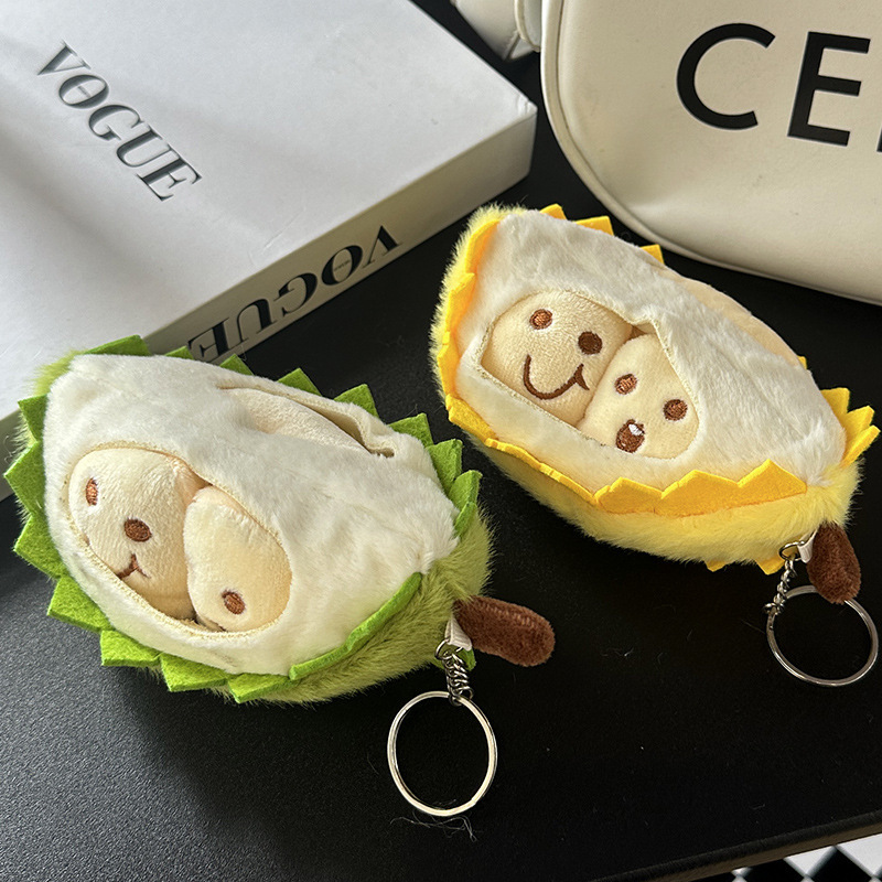 Creative Durian Soft Plush Keychain Funny