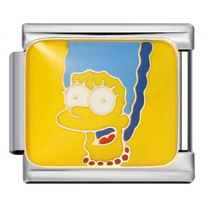 Breloques modulaires italiennes carrées Les Simpsons en acier inoxydable pour la création de bijoux DIY - Product Image 3