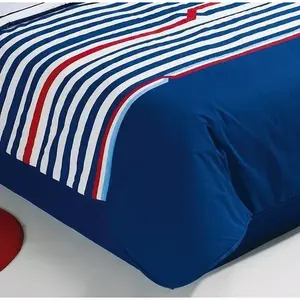 Couette simple rayée bleue Paolo 7 pièces avec draps - Product Image 4