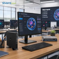 Mini-ordinateur de bureau Sharerdp Intel Core i3 13e génération (1315U, 1335U, 1345U, 13420H) avec VGA, USB, RJ45 LAN pour centre d'appels et point de vente (PDV)