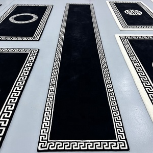 <span class=keywords><strong>Tappeto</strong></span> di Lusso in Lana e Seta di Alta Qualità, Design Bianco e Nero per Camera da <span class=keywords><strong>Letto</strong></span> - Product Image 2