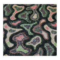 Tissu en dentelle tricoté français 100% acrylique avec perles et sequins, brodé, spécial pour vêtements de scène, sacs et habillement