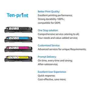 Cartucho de tóner compatible con diez impresiones 203 203X 540 CF540X CF541X CF542X <span class=keywords><strong>CF543X</strong></span> para HP Color LaserJet Pro M254 MFP M280 M281 - Product Image 6