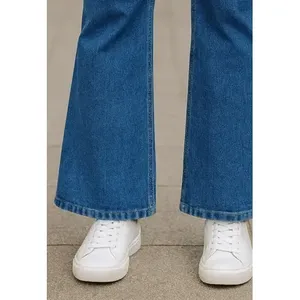 Jeans a Zampa d'Elefante da Donna Adrenaline, Vita Alta, Denim Elasticizzato, 5 Tasche, Stile Semplice - Product Image 6