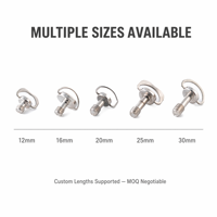 Vis à molette en aluminium multi-tailles et multi-couleurs avec anneau en D pour serrage manuel, fixation rapide pour cage de caméra et trépied JinLi LS002