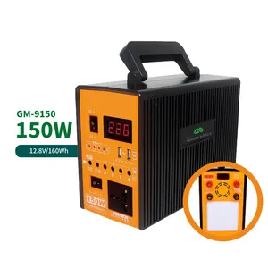 Iyi satmak 150W 220V kapalı ızgara güneş enerjisi jeneratörü 160WH güç banka 50400mAh LiFePO4 için güneş fanı