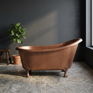 Antique Luxury Copper Clawfoot Bathtub Oval Freestanding Soaking <b>Tub</b> CH-296 Model Uttar Pradesh Indian Home Crafts Home Hotel - Product Image 1