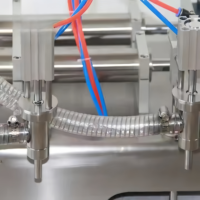 Machine de remplissage d'huile moteur de boisson de remplisseur de liquide à double tête de bureau semi-automatique