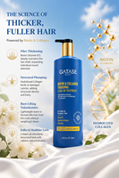 Crème capillaire volumisante bio anti-pelliculaire à la biotine, au collagène, à l'acide hyaluronique et à l'huile d'arbre à thé, revitalisant sans rinçage pour la croissance des cheveux