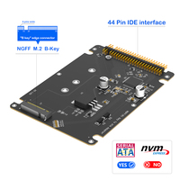 Adaptador M.2 B-Key SATA a IDE de 44 Pines, Carcasa de 2.5 Pulgadas, Convierte Unidades de Disco Duro M.2 NGFF SATA IDE PATA, Plástico
