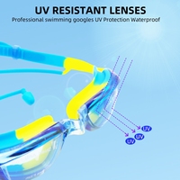 New Star Kids Lunettes de natation haute définition Lunettes de natation anti-buée imperméables avec lentille bleue pour enfants pour cyclisme Cadre PC