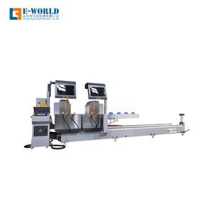 Nouvelle scie à onglet double tête E-WORLD pour la découpe de l'aluminium 380V, haute précision, machine industrielle pour la fabrication de fenêtres et de portes - Product Image 1