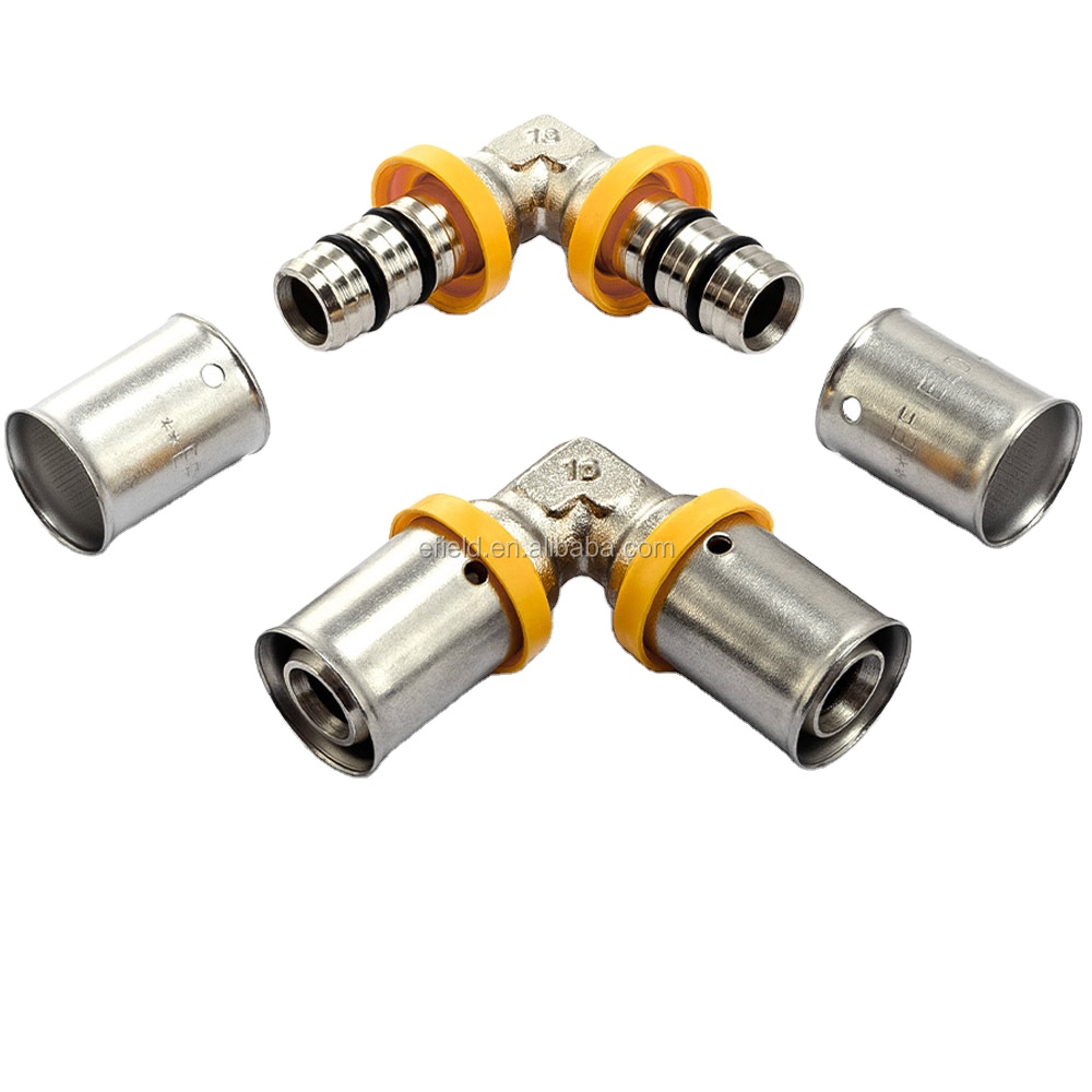 Codo Giratorio PEX X NPT 1/2 - Latón Sin Plomo, Conexión De Engarce, Para Fontanería