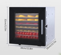 Thuisgebruik Roestvrij Staal 6 Trays Beste Droogeffect Professionele Fruit En Groenten Voedsel Droger Machine Dehydrator