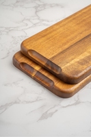 Plateau de service rectangulaire en bois d'acacia naturel, style américain, durable, écologique, non toxique, gravé, fabriqué directement par COSEN